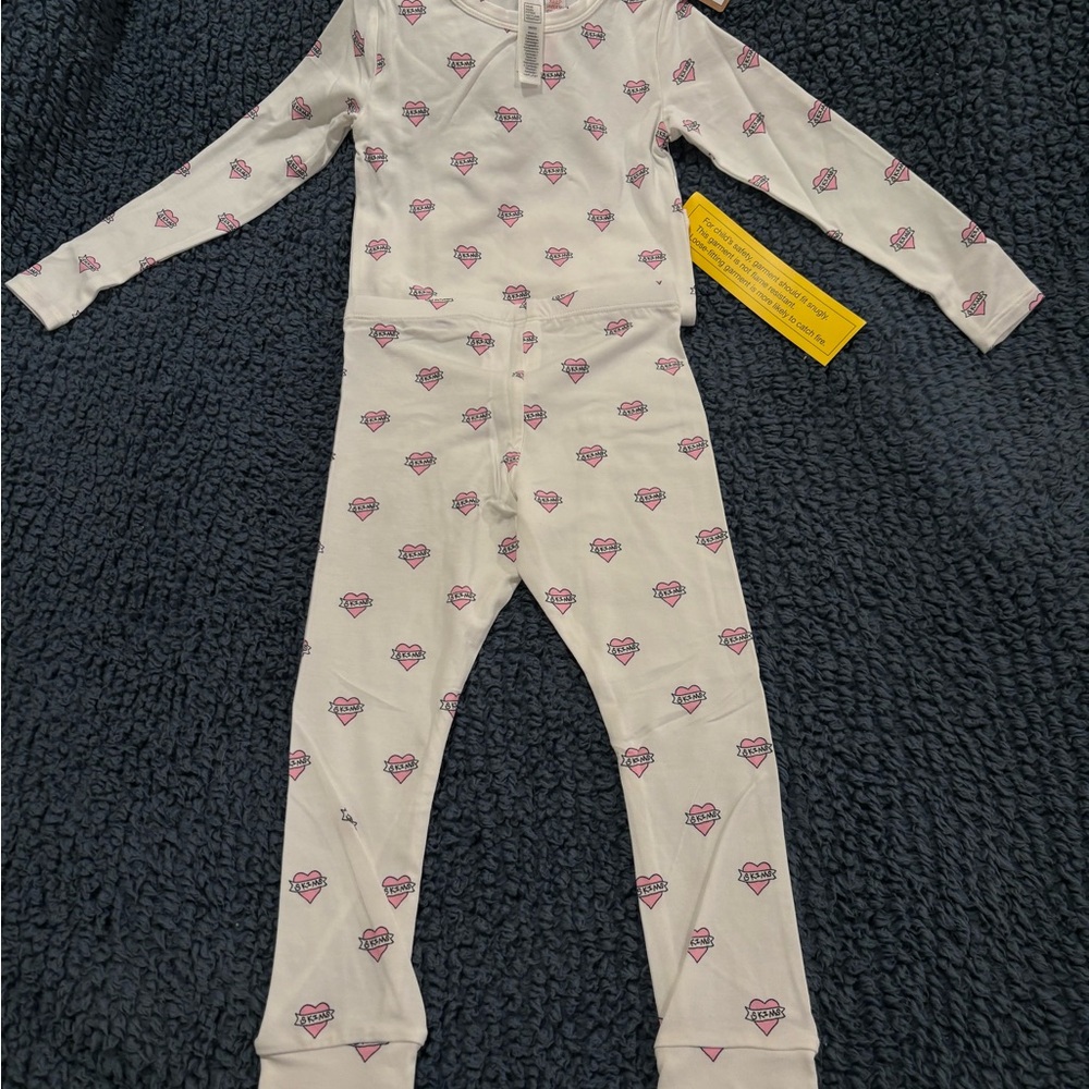 SKIMS Kids Pajama Set with Heart Pattern